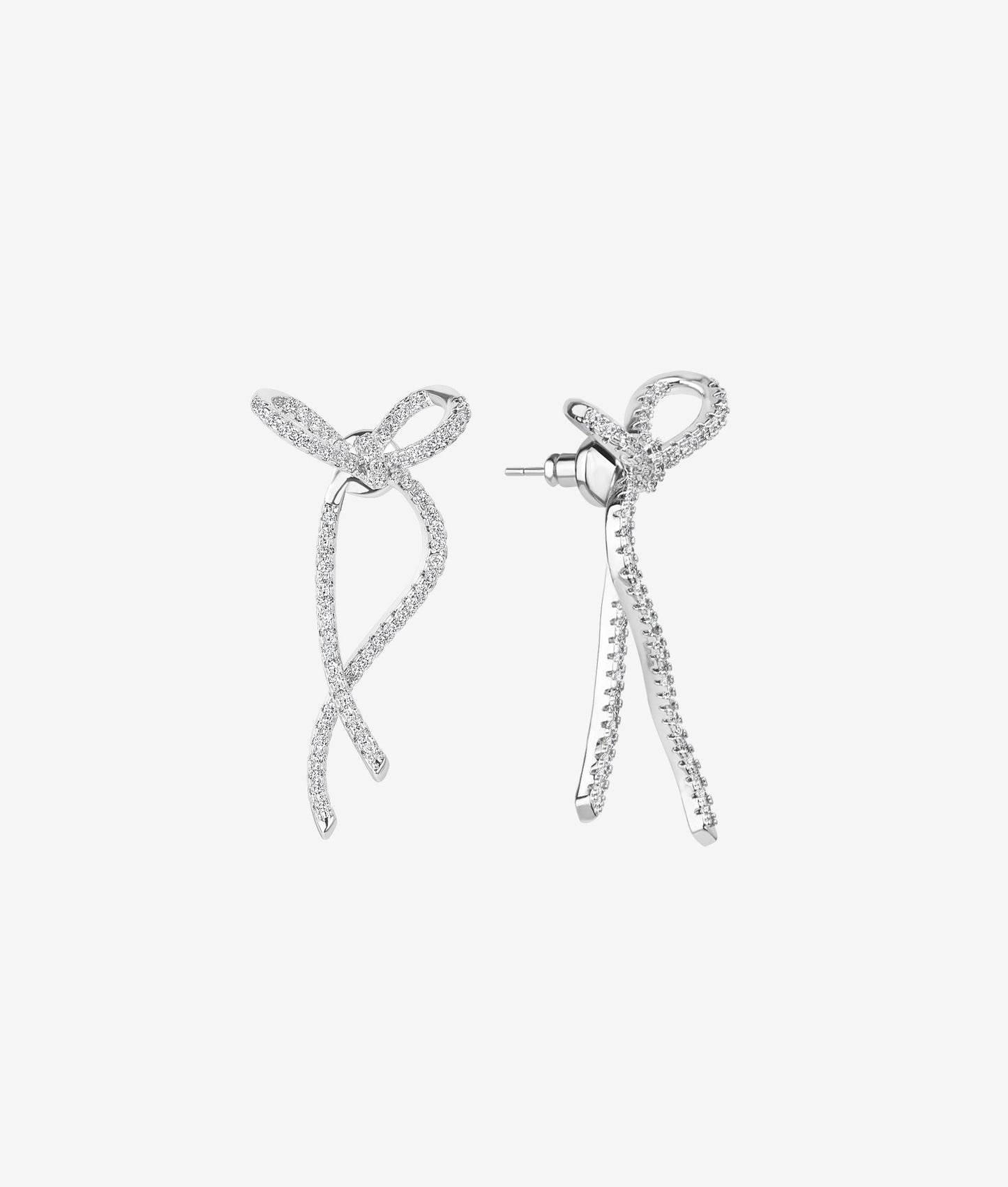 Elegante øreringe med sløjfe til kvinder